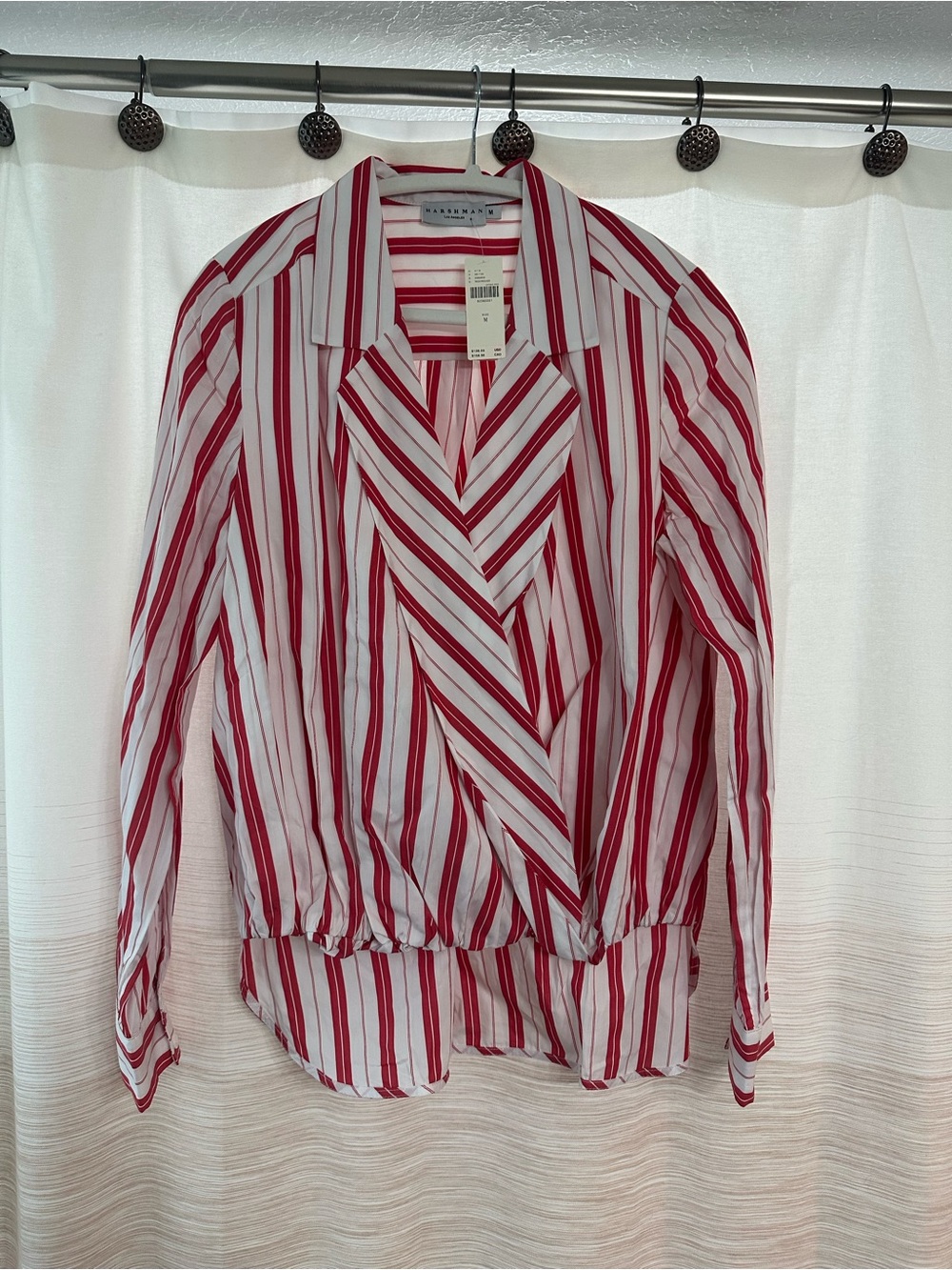 NWT Harshman Striped Blouse Size M